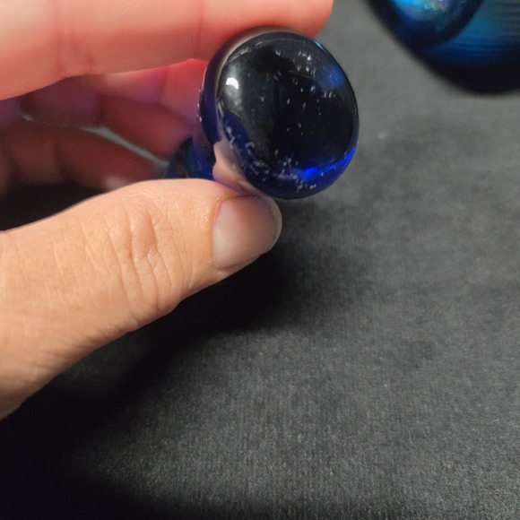 Correia Art Glass Perfume Bottle 1985 Signed LE 78/200 Cobalt Dichroic VTG - Picture 9 of 16